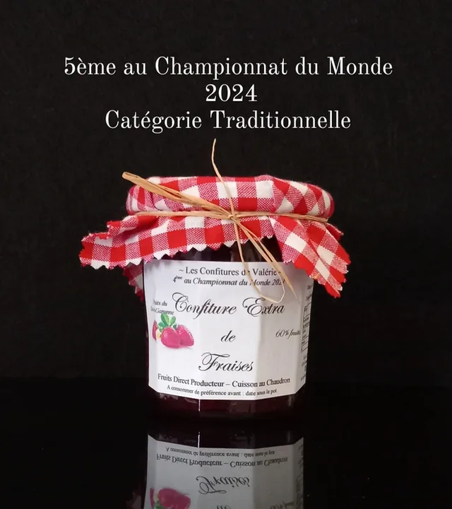 Le pot de confiture extra de fraises classé 5ème en catégorie traditionnelle